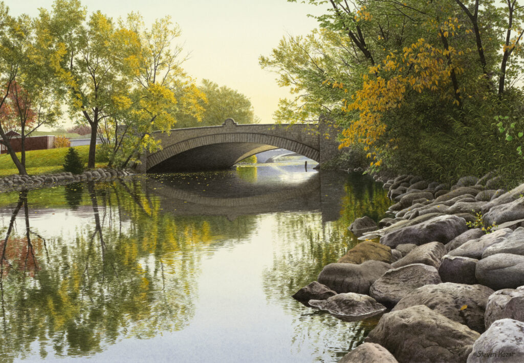 "Bridges of Madison #1" watercolor 11" x 16" 2006