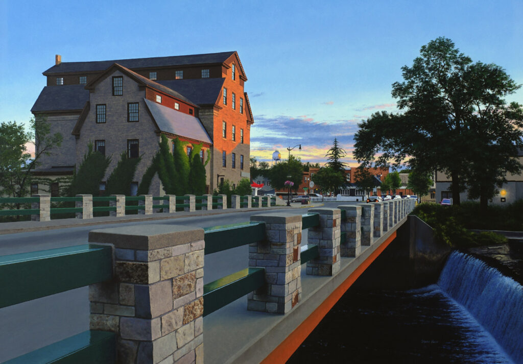 "Cedarburg Mill Sunset" Original Oil Painting
