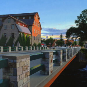 "Cedarburg Mill Sunset" Original Oil Painting
