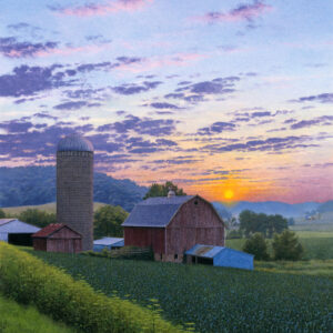 "Dairyland Summer Sunset" Watercolor Signed and Numbered Print