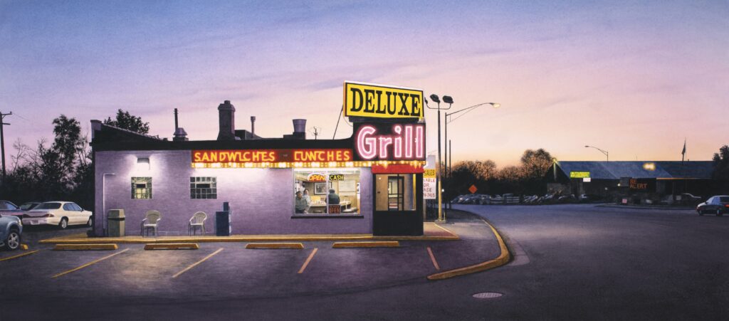 "Deluxe Grill at Sunrise" Watercolor Open Edition Print