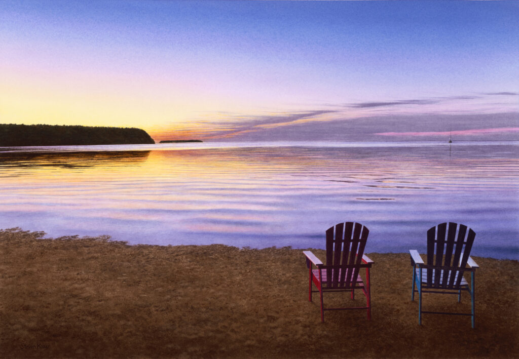 "Door County Sunset" Watercolor Open Edition Print