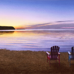 "Door County Sunset" Watercolor Signed and Numbered Print