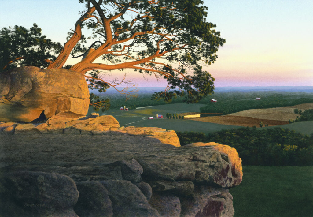 "Gibraltar Rock Sunset" Watercolor Open Edition Print