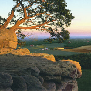 "Gibraltar Rock Sunset" Watercolor Signed and Numbered Print
