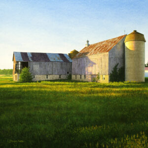 "Gray Barns in Late Summer" Watercolor Open Edition Print