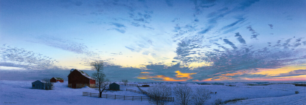 "January Sunrise" Watercolor Signed and Numbered Print