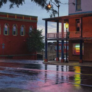 “Dusk on Rainy Streets in Summer” Watercolor Signed and Numbered Print