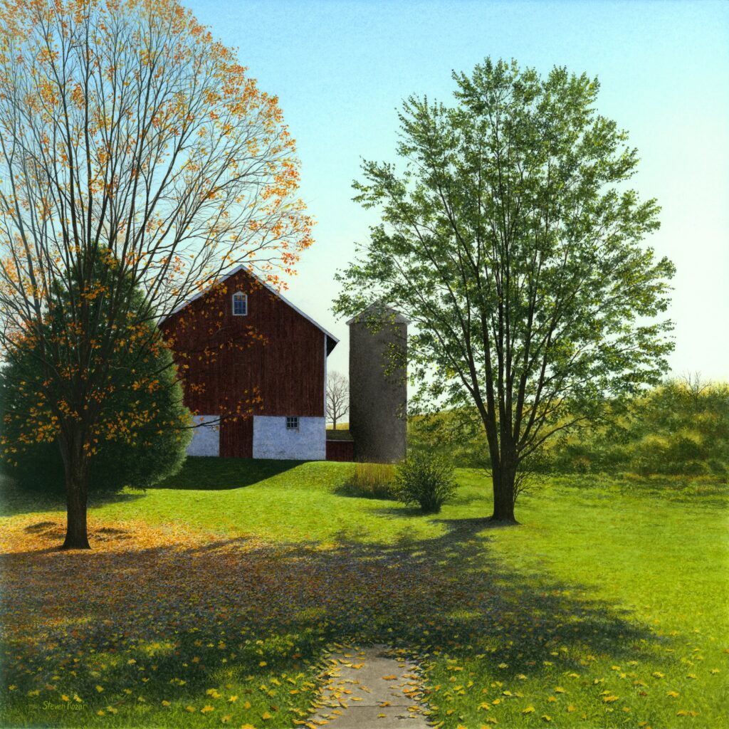 "Peaceful Pathway-Autumn Morning" Watercolor Open Edition Print