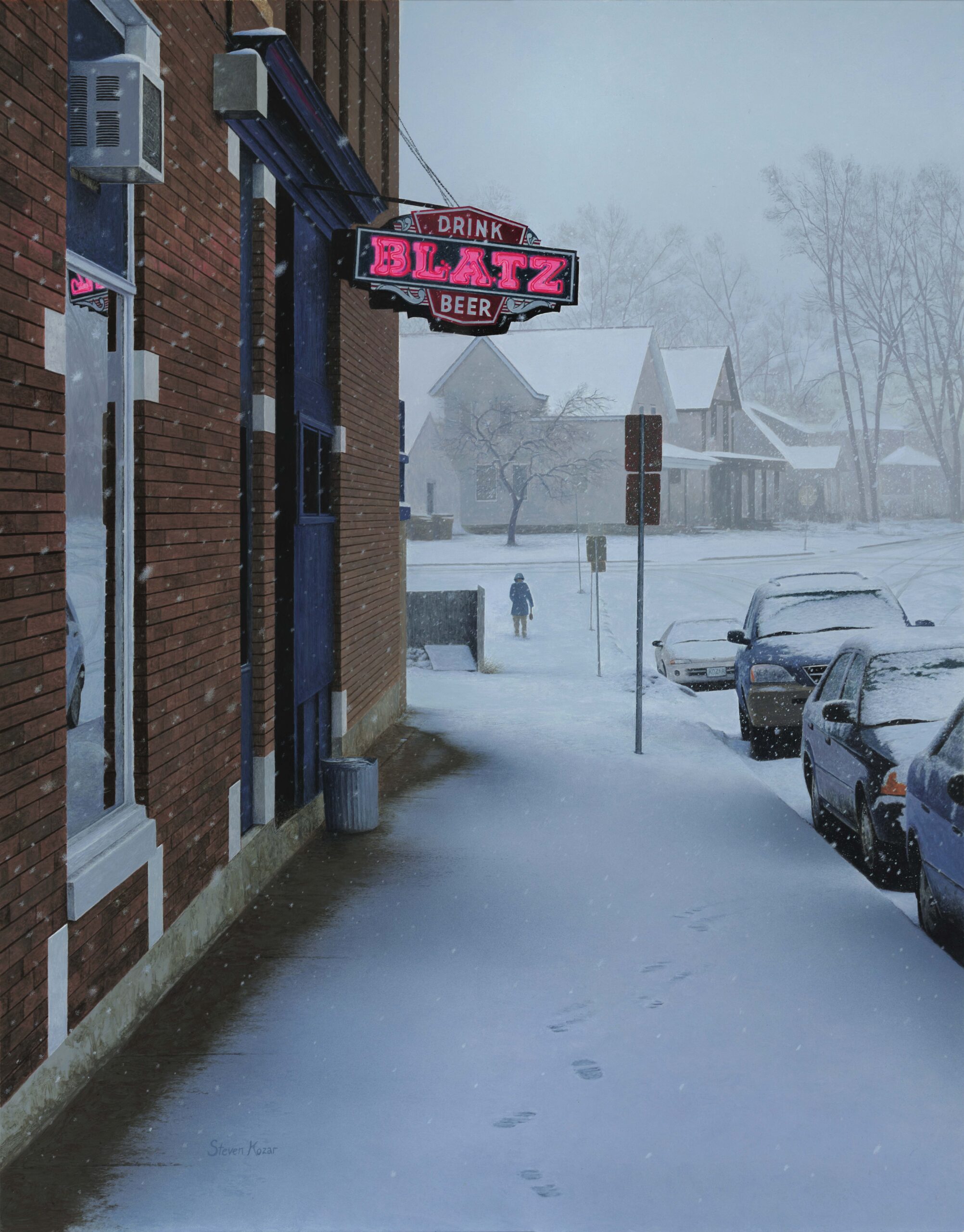 "Tavern Snowstorm" Acrylic Open Edition Print