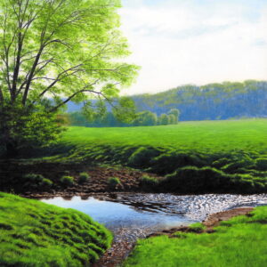 "Spring Morning-Elvers Creek" Oil Signed and Numbered Print