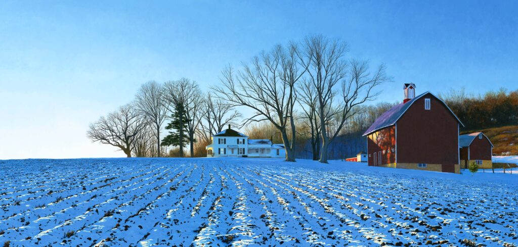 "Winter at the Donald Farm" Oil Open Edition Print